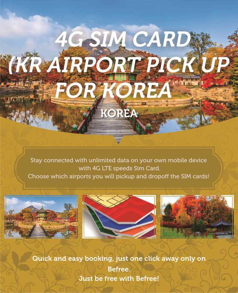 4G SIM Card (KR Airport Pick Up) for Korea