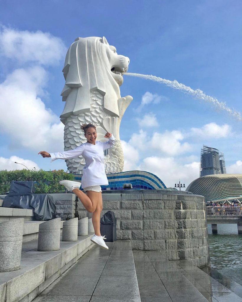 backpacker ke Singapura: Merlion Park 